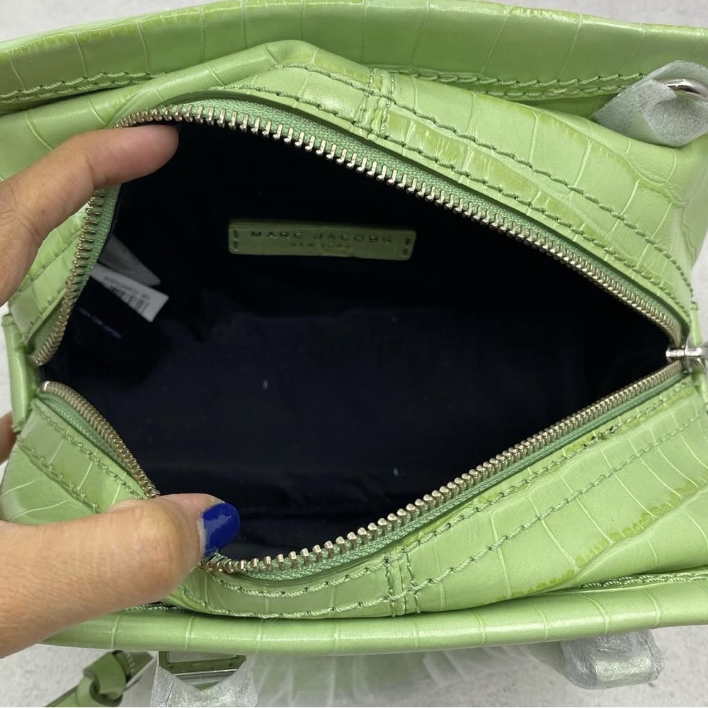 Marc Jacobs Mini Cruiser Leather Satchel - PEAR Color Croc Design NWT - Picture 16 of 17